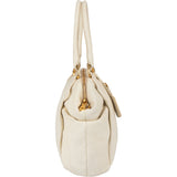 Prada White Calfskin Vitello Handbag