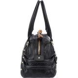 Gucci Black Leather GG Monogram Horsebit Handbag