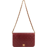 Chanel Quilted Lambskin 24K Gold Single Flap Crossbody Bag