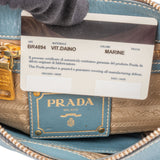 Prada Blue Leather Cleo Shoulder Bag