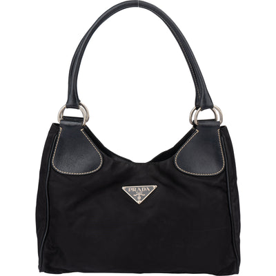 Prada Black Nylon Triangle Handbag