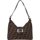 Fendi FF Monogram Baguette Buckle Shoulder Bag
