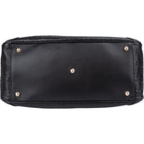 Gucci Black Leather GG Monogram Horsebit Handbag