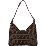 Fendi FF Monogram Baguette Buckle Shoulder Bag