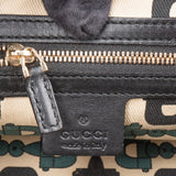 Gucci Black Leather GG Monogram Horsebit Handbag