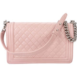 Chanel Quilted Lambskin Boy Single Flap Crossbody Bag