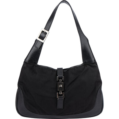 Gucci Classic Black Cotton Jackie Handbag