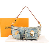 Louis Vuitton Denim Patchwork Monogram Pochette Shoulder Bag