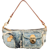 Louis Vuitton Denim Patchwork Monogram Pochette Shoulder Bag