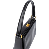 Gucci Black Leather Turnlock Handbag