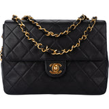 Chanel Quilted Lambskin 24K Gold Single Flap Crossbody Bag