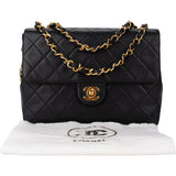 Chanel Quilted Lambskin 24K Gold Single Flap Crossbody Bag