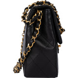 Chanel Quilted Lambskin 24K Gold Single Flap Crossbody Bag