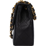 Chanel Quilted Lambskin 24K Gold Single Flap Crossbody Bag