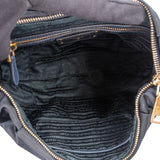 Prada Blue Nylon Triangle Shoulder Bag