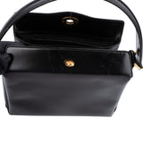 Gucci Black Leather Turnlock Handbag