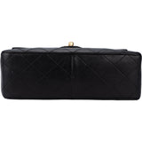 Chanel Quilted Lambskin 24K Gold Single Flap Crossbody Bag