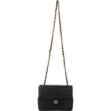 Chanel Quilted Lambskin 24K Gold Single Flap Crossbody Bag