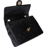 Chanel Quilted Lambskin 24K Gold Single Flap Crossbody Bag