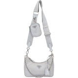 Prada Nylon Triangle Re-Edition Crossbody Bag