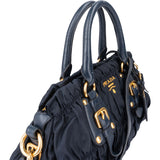 Prada Blue Quilted Nylon Handbag