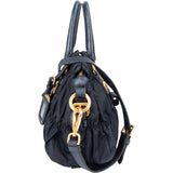 Prada Blue Quilted Nylon Handbag