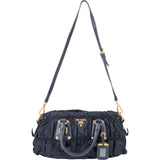 Prada Blue Quilted Nylon Handbag
