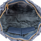 Prada Blue Quilted Nylon Handbag