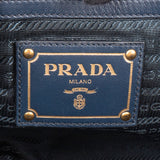 Prada Blue Quilted Nylon Handbag