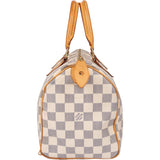 Louis Vuitton Damier Azur Monogram Speedy 25 Handbag