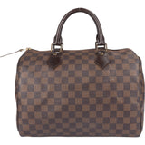 Louis Vuitton Damier Ebene Monogram Speedy 30 Handbag