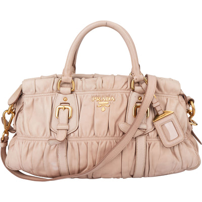 Prada Quilted Pink Leather City Handbag
