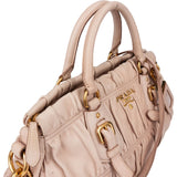 Prada Quilted Pink Leather City Handbag