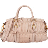 Prada Quilted Pink Leather City Handbag