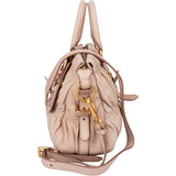 Prada Quilted Pink Leather City Handbag