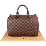 Louis Vuitton Damier Ebene Monogram Speedy 30 Handbag