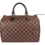 Louis Vuitton Damier Ebene Monogram Speedy 30 Handbag