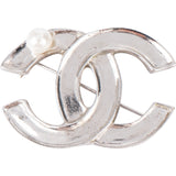 Chanel Silver Pearl Brooch