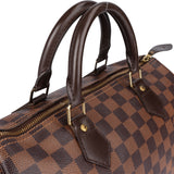 Louis Vuitton Damier Ebene Monogram Speedy 30 Handbag