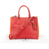 Prada Bicolor Saffiano Leather Galleria Handbag