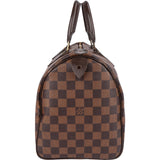 Louis Vuitton Damier Ebene Monogram Speedy 30 Handbag
