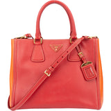 Prada Bicolor Saffiano Leather Galleria Handbag