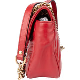 Gucci Red Leather Marmont GG Crossbody Bag