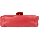 Gucci Red Leather Marmont GG Crossbody Bag