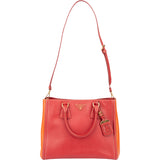 Prada Bicolor Saffiano Leather Galleria Handbag