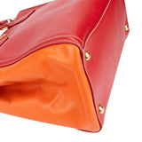 Prada Bicolor Saffiano Leather Galleria Handbag