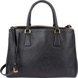 Prada Black Saffiano Leather Galleria Handbag