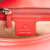 Gucci Red Leather Marmont GG Crossbody Bag