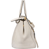 Prada White Calfskin Vitello Handbag