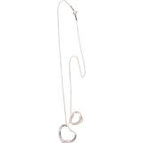 Tiffany & Co. 925 Sterling Silver Peretti Twin Heart Necklace